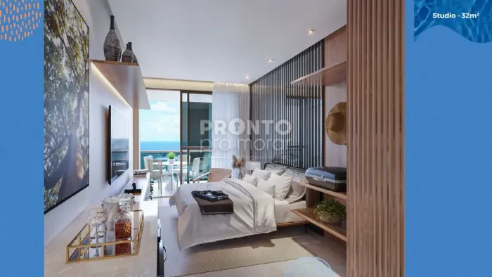 Flat com 1 quarto em Carneiros