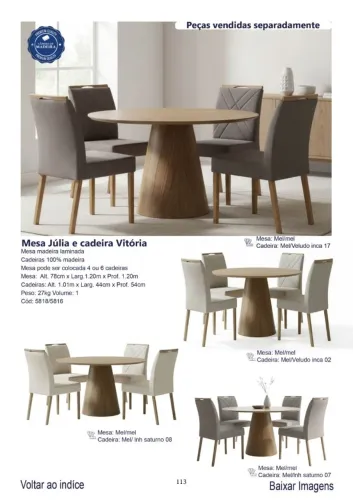 Conjunto de mesa Júlia