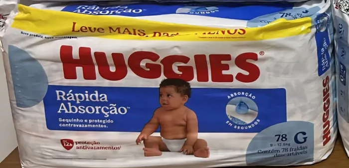 Fralda HUGGIES Rápida absorção 78 unidades