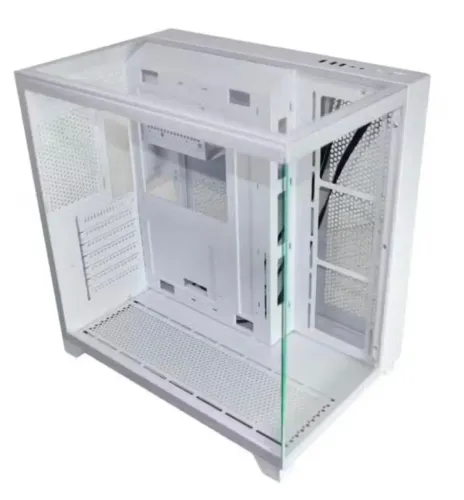 Gabinete ATX gamer branco aquário com vidro em cima
