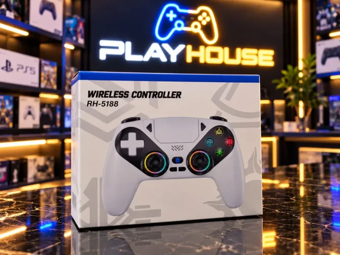 Controle PS5 TV PC com hall effect Led RGB sem fio