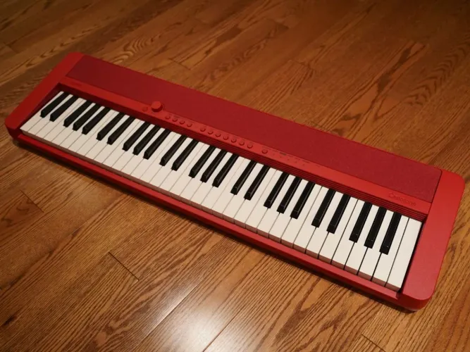 Teclado Casio cts1 vermelho + pedal sustain + capa de transporte