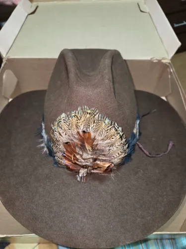CHAPÉU CURY DE PELO DE LEBRE COM PENACHO  !    EXPORTAÇÃO  !