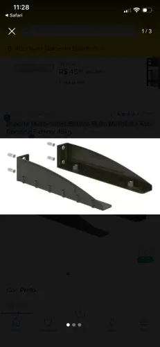 Suporte Micro-ondas Elétrico Preto Aço Carbono preto - Multivision