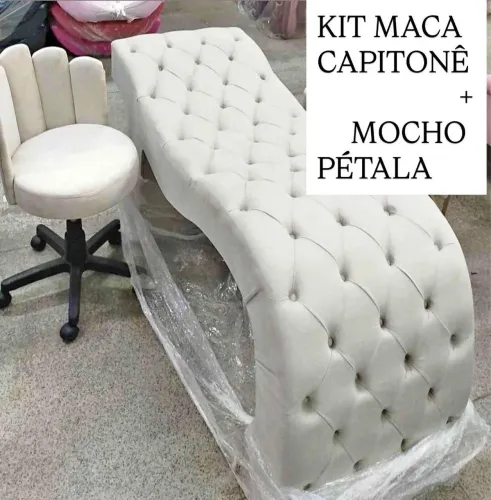 Kit salão maca estética e cadeira pétala, pague no ato da entrega!