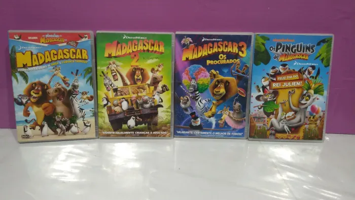 Dvds trilogia Madagascar originais 