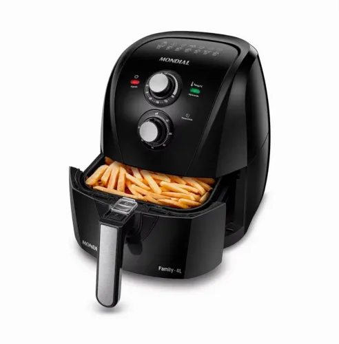 Fritadeira Elétrica Sem Óleo Air Fryer Mondial Family 4L Preta