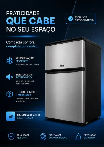 Mini Geladeira Philco 2 Portas USADA - Conservada