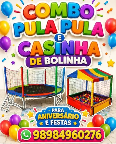 ALUGUEL Pula Pula e Casinha de Bolinha Para aniversário e Festas Infantil