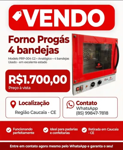 Forno elétrico PROGÁS novíssimo
