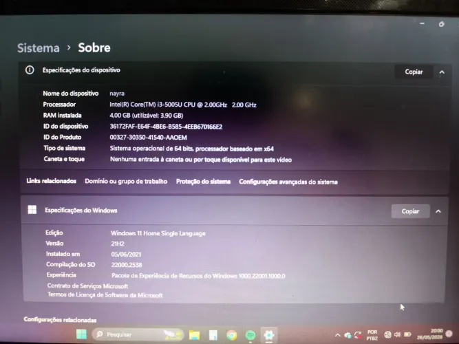 O notebook Samsung modelo NP270E5K cust