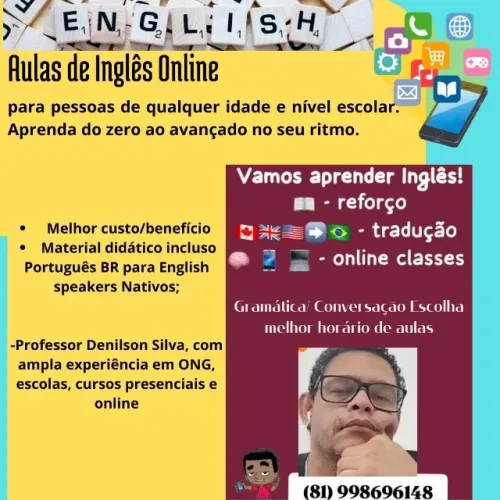 Aulas de Inglês & Português