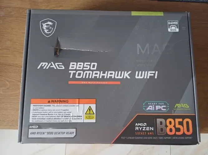 Nova! Placa Mae AMD AM5 -  MSI MAG B850 Tomahawk Wifi - DDR5 - Pcie 5.0 