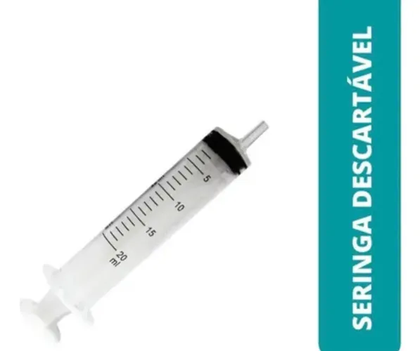 Seringa descartavel 20ml Sem Agulha Luer Slip SR - Unidade - Reg. Anvisa: *29