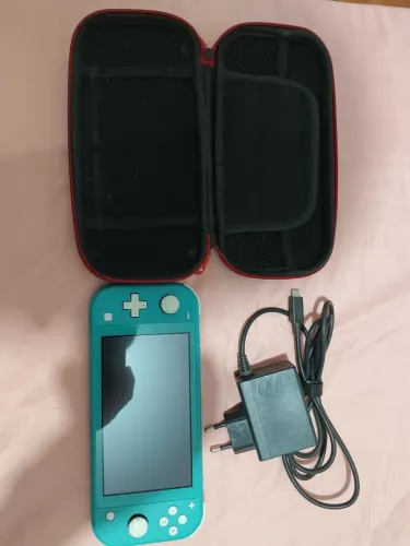 Nintendo Switch Lite azul 128gb DESBLOQUEADO!!