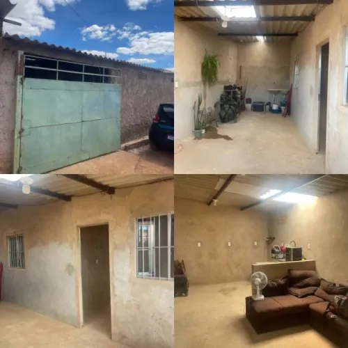  VENDE-SE CASA - SANTA LUZIA (Cidade Estrutural/DF) ?Sala e cozinha conjugada,2 quartos, 