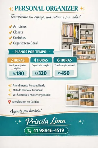 Personal Organizer em Curitiba | Organização de Armários, Closet e Cozinha