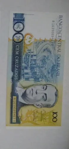 Cédula Nota Cem 100 cruzados em perfeito estado