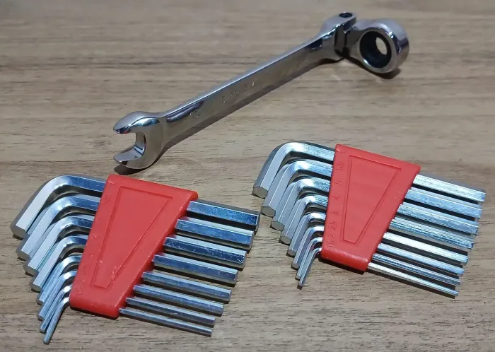 Conjunto de ferramentas chave combinada e allen