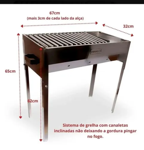 Churrasqueira inox nova nunca usei tem igual essa no ML