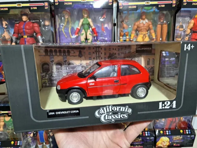 Miniatura 1994 Chevrolet Corsa Wind Vermelho California Classics Metal 1:24 Novo e Lacrado