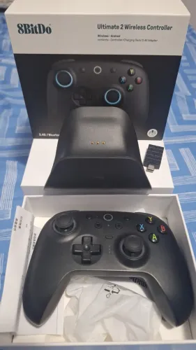 8BitDo Ultimate 2 para PC e Android com joysticks TMR, gatilho