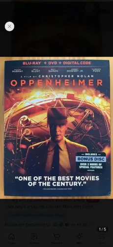 Oppenheimer blu ray Original com luva
