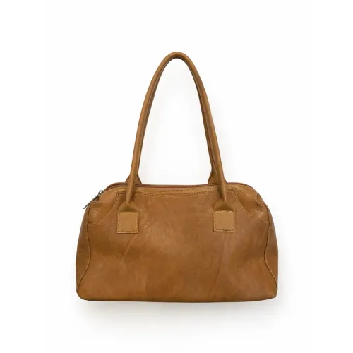 Bolsa feminina em couro sintético premium caramelo