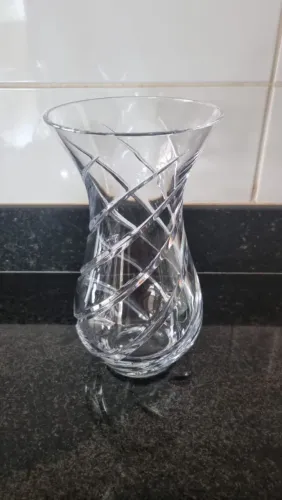 Vaso de cristal decoração