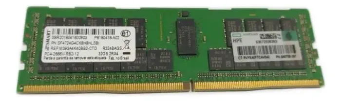 Memória RAM DDR4 Smart HPE de 32GB para Servidor 2666 MHz