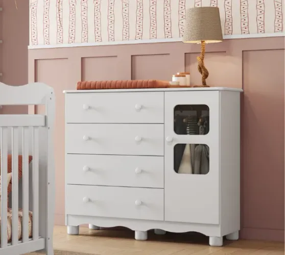 Cômoda infantil Lumi 100% MDF (Nova)