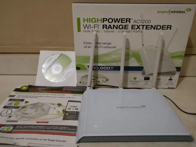 Amped wireless extensor de alcance Wi-Fi CA. banda dupla de alta potência de 700 MW REA20