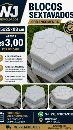 Bloquete sextavado