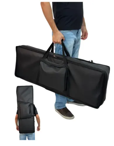 Bag de Couro e Veludo para Teclados de 61 Teclas (Tamanho Sintetizador)