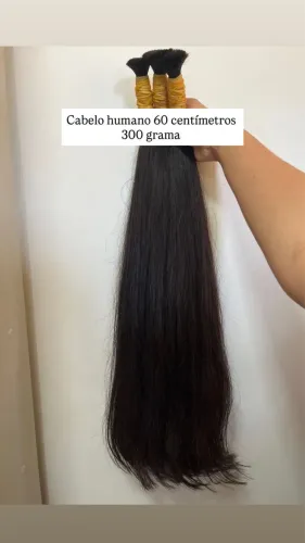 Cabelo humano 60 centímetros 