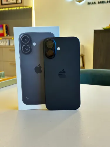 iPhone 16 256GB Preto 87% Usado - Loja Física