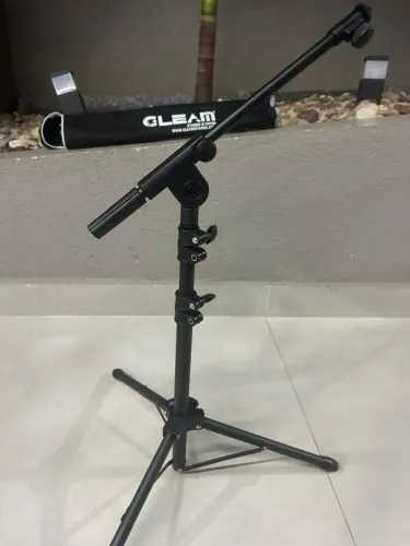 Pedestal de Microfone GLEAM com Braço Boom + Bolsa - Japonês