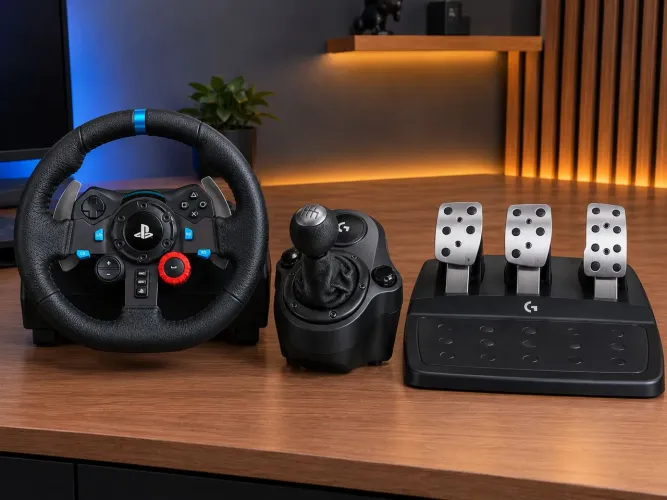 VOLANTE LOGITECH G29 + CÂMBIO (COM AS CAIXAS)