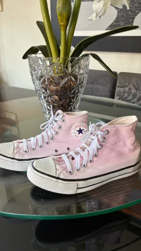 Tênis All Star Converse Cano longo Rosa Estonado