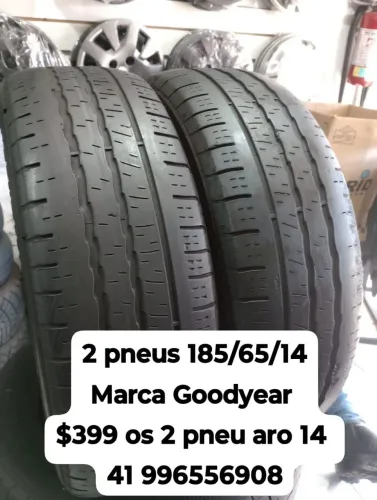 Pneus 185/65/14 marca Goodyear $399 os 2 pneu aro 14 roda muito ainda não é remold