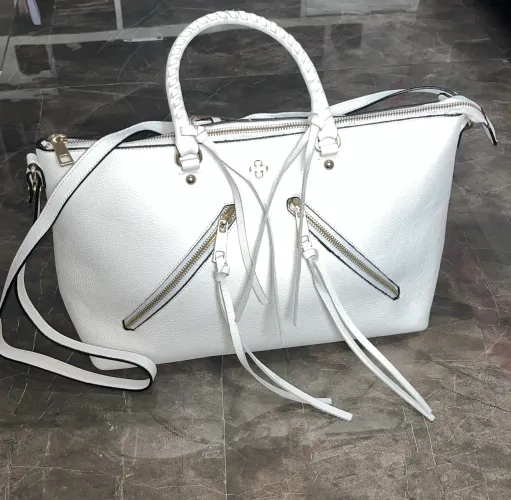 Bolsa Capodarte em couro legítimo branca