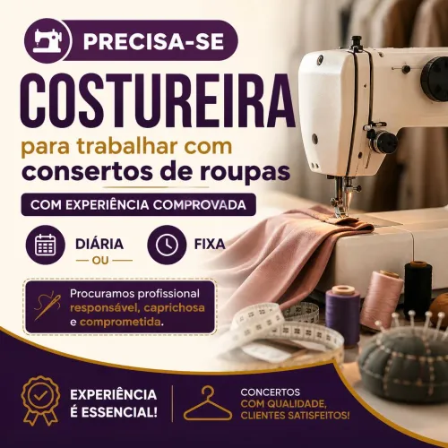 Precisa-se de costureira