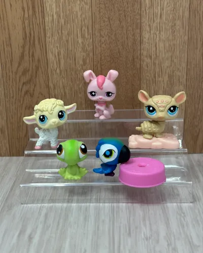 Lote Littlest Pet Shop Mac Donalds Antigo Ovelha Coelho Lagartixa Tatu Arara