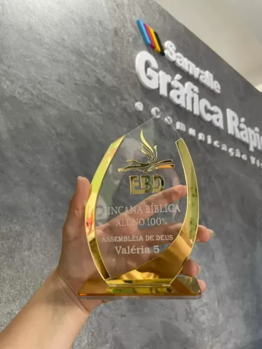 Troféu em Acrílico Personalizado 10x15 - 10 Unidades, Lembranças, Brindes para Eventos