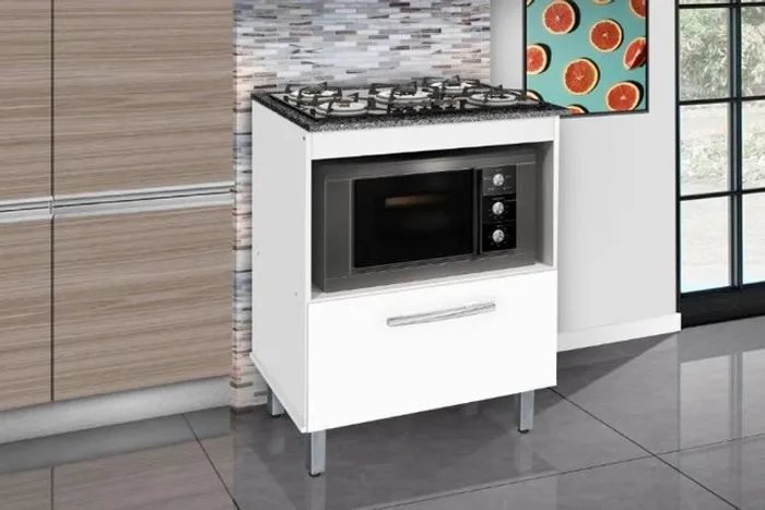 Gabinete Balcao Twim para cooktop de 05 bocas = Entrega gratuita!!