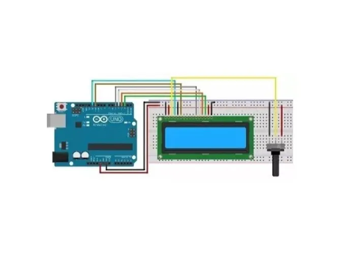 COD-AM17 Display Lcd 16x2 1602 Com Back Azul Arduino Robotica Automação