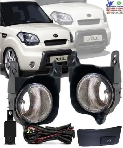 Kit Farol de Milha Kia Soul 2009 2010 2011 Auxiliar Neblina 