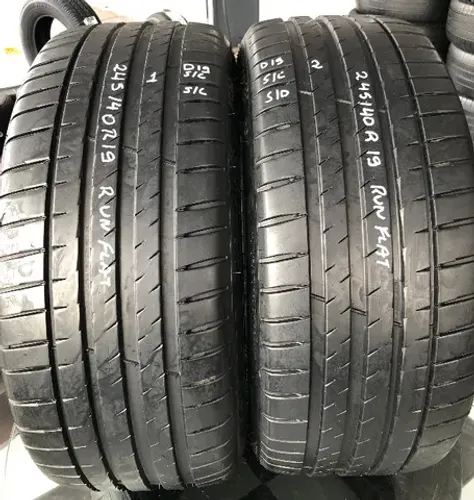 Kit 02 Pneus 245/40r19 Michelin Pilot Sport 4 98y Zp Run Flat (usado) 1/2