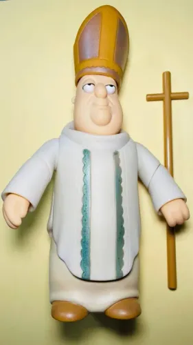 Family Guy Pope / Papa - Figura Altura 15 Cm - Mezco 2005 - Uma Família da Pesada