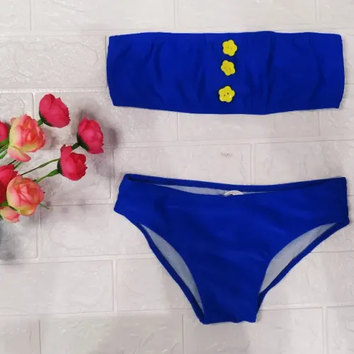 Biquine Adulto Top Básico - Azul Claro
